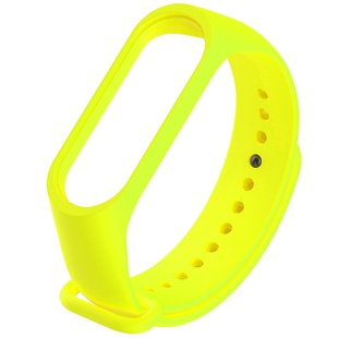 Силиконовый ремешок для Xiaomi Mi Band 3/4 Желтый / Neon Yellow