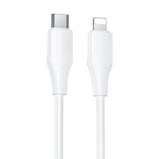 Дата кабель Hoco X124 Bien silicone Type-C to Lightning 27W (1m) White