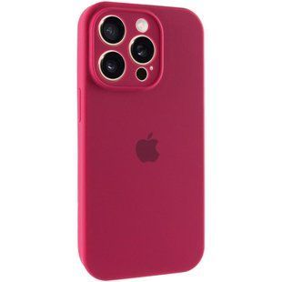 Чехол Silicone Case Full Camera Protective (AA) для Apple iPhone 13 Pro (6.1") Красный / Rose Red