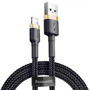 Дата кабель Baseus Cafule USB to Lightning 2.4A (1m) (CALKLF-B) Золотий / Чорний