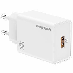 СЗУ Amaya E222S QC3.0 18W (1USB-A) White