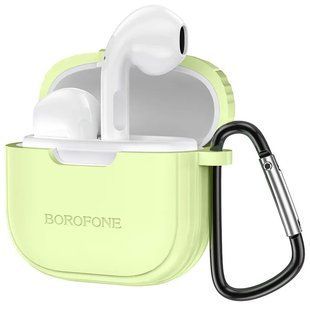 Беспроводные TWS наушники Borofone BW29 Case Lemon Green