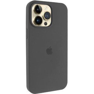 Чехол Silicone Case (AA) Logo with MagSafe для Apple iPhone 15 Pro (6.1") Серый / Dark Gray