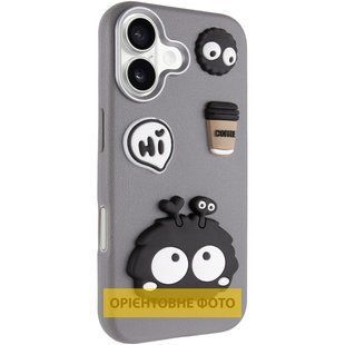 Чехол TPU Leather Toys для Apple iPhone 17 (6.3") Monster / Grey