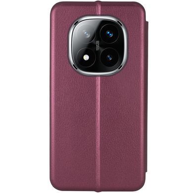 Кожаный чехол-книжка Classy для Xiaomi Redmi Note 14 Pro 4G Бордовый