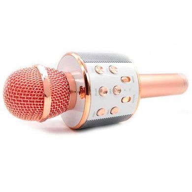 Караоке Мікрофон-колонка WS858 Rose Gold