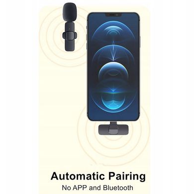Мікрофон петличний для телефону K9 Bluetooth 3in1 Lightning Black