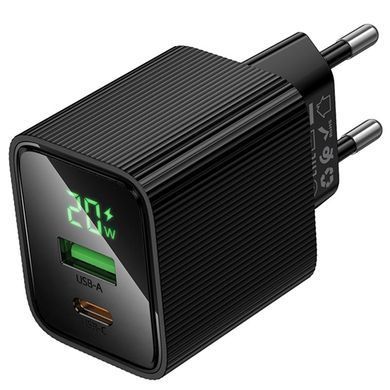 СЗУ Hoco CS83A Excellent with digital display PD20W+QC3.0 (1USB-A/1C) Black
