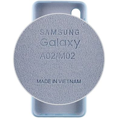 Чехол Silicone Cover Full Protective (AA) для Samsung Galaxy A02 Голубой / Lilac Blue