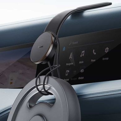 Автодержатель Baseus C02 Pro Series Magnetic Wireless Charging Car Mount Cluster (C40156000111-00) Black