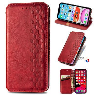 Шкіряний чохол-книжка GETMAN Cubic (PU) для Xiaomi Redmi 10A Червоний
