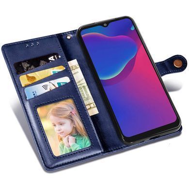 Шкіряний чохол-книжка GETMAN Gallant (PU) для ZTE Blade V2020 Smart Синій
