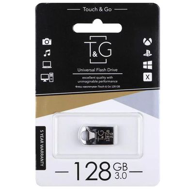 Флеш-драйв USB 3.0 Flash Drive T&G 106 Metal Series 128GB Чорний
