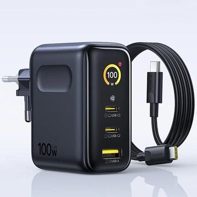 МЗП Baseus PicoGo AE21 Fast Charger 100W (1USB-A/2C) + кабель Type-C to Type-C (E0121B) Cosmic Black