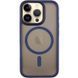 TPU+PC чехол Metal Buttons with MagSafe для Apple iPhone 16 Pro (6.3") Синий
