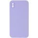 Чехол Silk Square Full Camera Protective (AA) NO LOGO для Apple iPhone X / XS (5.8") Сиреневый / Dasheen