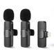 Микрофон петличный для телефона K9 Bluetooth 3in1 Lightning Black фото 1