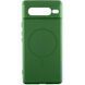 Чехол Silicone Cover Lakshmi Full Camera (AA) with Magnetic Fit для Google Pixel 7 Pro Зеленый / Dark green