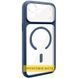 Чехол TPU GETMAN Moon Clear with MagSafe для Apple iPhone 15 Pro (6.1") Blue
