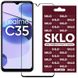 Защитное стекло SKLO 3D (full glue) для Realme C35 Черный фото 1