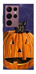 Чохол itsPrint Cat and pumpkin для Samsung Galaxy S22 Ultra