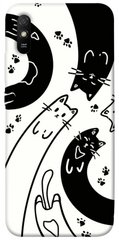Чехол itsPrint Черно-белые коты для Xiaomi Redmi 9A