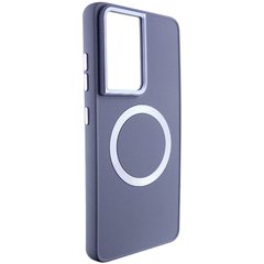 TPU чехол Bonbon Metal Style with MagSafe для Samsung Galaxy S22 Ultra Серый / Lavender