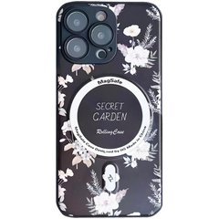 TPU+PC чехол Secret Garden with MagSafe для Apple iPhone 15 Pro Max (6.7") Black