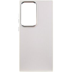 Шкіряний чохол Bonbon Leather Metal Style для Samsung Galaxy S23 Ultra Білий / White