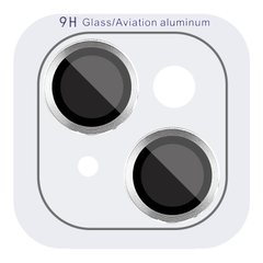 Захисне скло Metal Classic на камеру (в упак.) для Apple iPhone 15 (6.1") / 15 Plus (6.7") Срібний / Silver