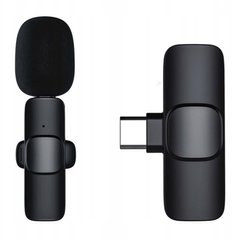 Мікрофон петличний для телефону K9 Bluetooth 2in1 USB-C Black