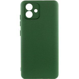 Чехол TPU GETMAN Liquid Silk Full Camera для Samsung Galaxy A07 Зеленый / Dark green