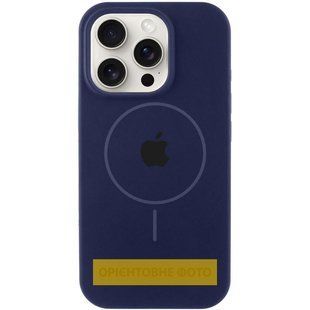Чехол Silicone Case Full Protective (AA) V2 with MagSafe для Apple iPhone 16 Pro (6.3") Темно-синий / Midnight blue