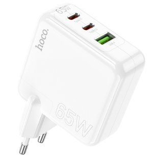 МЗП Hoco C115A Header PD65W+QC3.0 (1USB-A/2C) White