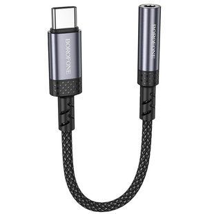 Перехідник Borofone BV24 Graceful Type-C to 3.5mm Metal grey