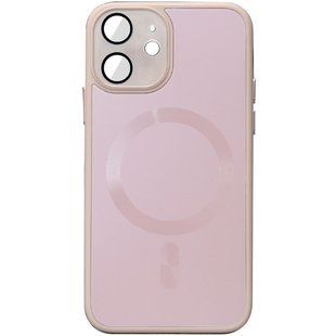 Чехол TPU+Glass Sapphire Midnight with Magnetic Fit для Apple iPhone 12 (6.1") Розовый / Pink Sand