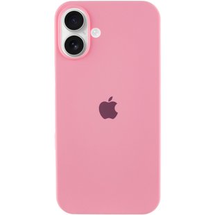 Чехол Silicone Case Full Protective (AA) для Apple iPhone 16 (6.1") Розовый / Light pink