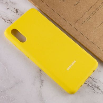 Чехол Silicone Cover Full Protective (AA) для Samsung Galaxy A02 Желтый / Yellow