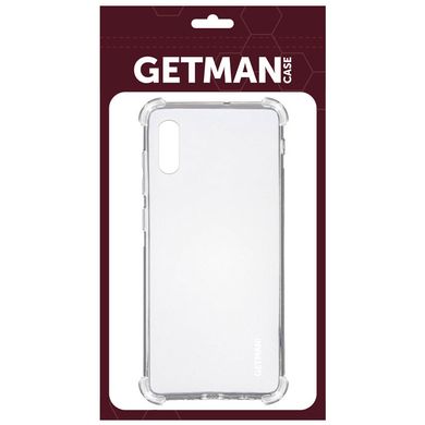 TPU чохол GETMAN Ease logo посилені кути для Samsung Galaxy A02 Безбарвний (прозорий)