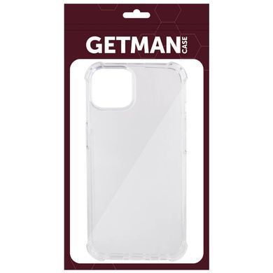 TPU чехол GETMAN Ease logo усиленные углы для Apple iPhone 15 (6.1") Бесцветный (прозрачный)
