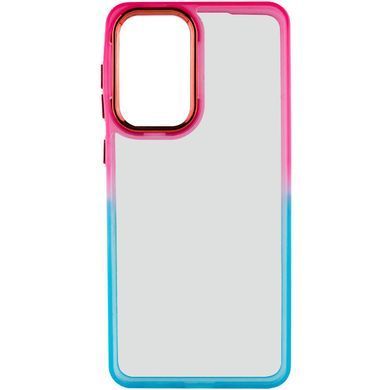 Чехол TPU+PC Fresh sip series для Motorola Moto E13 Бирюзовый / Розовый