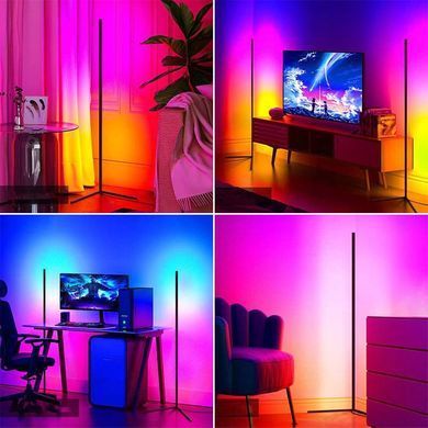 Підлогова кутова LED лампа RGB Magic 1 Bluetooth USB with app Black