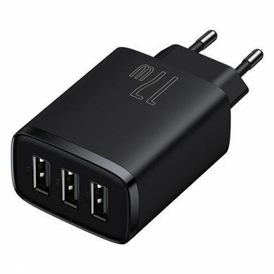 МЗП Baseus Compact 17W (3USB-A) (CCXJ02) Чорний