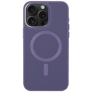 Кожаный чехол Bonbon Leather Metal Style with MagSafe для Apple iPhone 12 Pro Max (6.7") Серый / Lavender