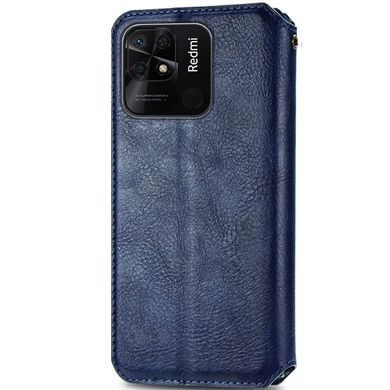 Кожаный чехол-книжка GETMAN Cubic (PU) для Xiaomi Redmi 10A Синий