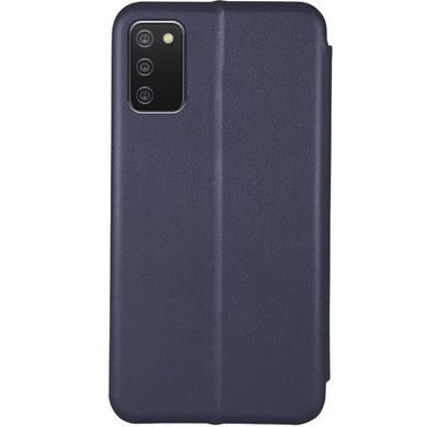 Кожаный чехол-книжка Classy для Samsung Galaxy A03s / A02s Темно-синий