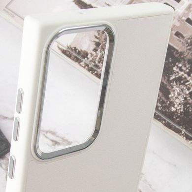Уцінка Шкіряний чохол Bonbon Leather Metal Style для Samsung Galaxy S23 Ultra Естетичний дефект / Білий / White