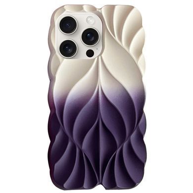 TPU чехол Leaf для Apple iPhone 16 Pro (6.3") White / Purple
