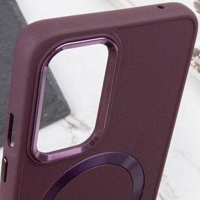 TPU чехол Bonbon Metal Style with MagSafe для OnePlus 9 Бордовый / Plum