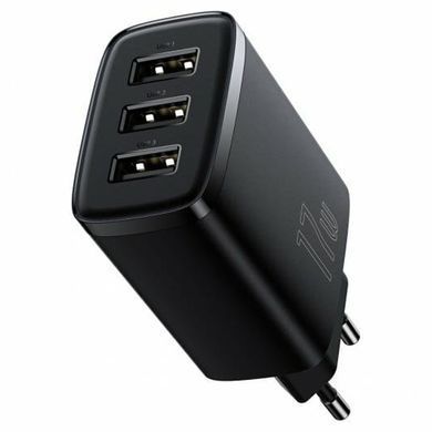 МЗП Baseus Compact 17W (3USB-A) (CCXJ02) Чорний